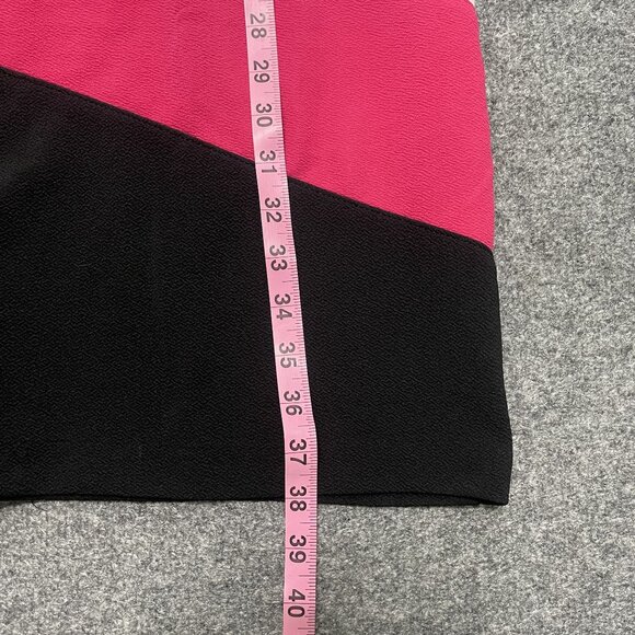 Zoë+Phoebe Womens Diagonal Stripe Colorblock Dress Black & Pink L XL - Picture 8 of 8